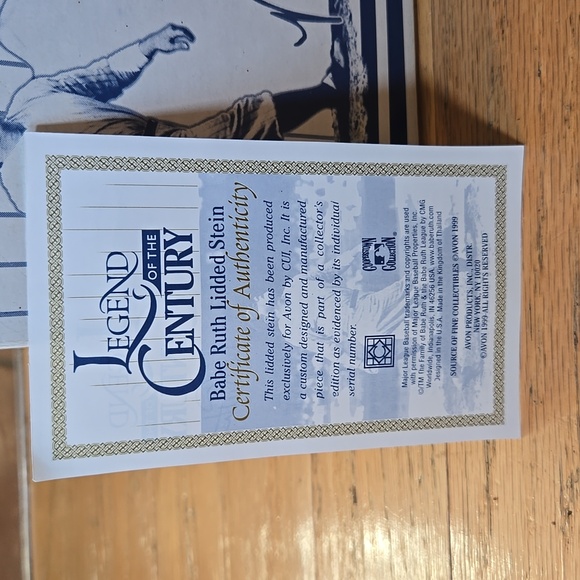 Avon Babe Ruth "Ledgend Of The Century" Beer Stein 1999  Porcelain Collectors - Picture 11 of 16